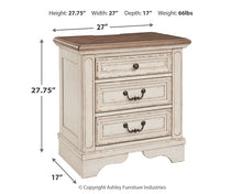Load image into Gallery viewer, Realyn Three Drawer Night Stand
