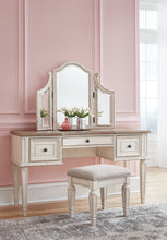 Load image into Gallery viewer, Realyn Vanity/Mirror/Stool (3/CN)