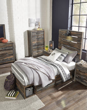 Load image into Gallery viewer, Drystan Full Panel Bed with 4 Storage Drawers with Mirrored Dresser, Chest and Nightstand
