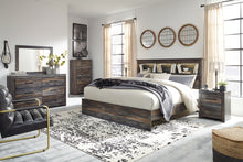 Load image into Gallery viewer, Drystan King Panel Bookcase Bed with Mirrored Dresser, Chest and Nightstand