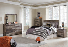 Load image into Gallery viewer, Derekson Full Panel Headboard Bed with Mirrored Dresser, Chest and Nightstand