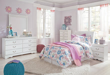 Load image into Gallery viewer, Anarasia Twin Sleigh Headboard Bed with Mirrored Dresser, Chest and Nightstand