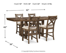 Load image into Gallery viewer, Moriville Counter Height Dining Table and 4 Barstools