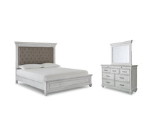 Load image into Gallery viewer, Kanwyn Queen Panel Bed with Mirrored Dresser