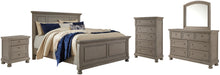 Load image into Gallery viewer, Lettner Queen Panel Bed with Mirrored Dresser, Chest and Nightstand