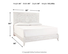 Load image into Gallery viewer, Paxberry King Panel Bed with Mirrored Dresser