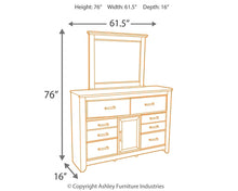 Load image into Gallery viewer, Juararo King Panel Bed with Mirrored Dresser