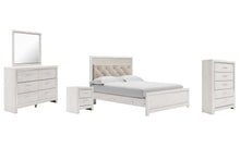 Load image into Gallery viewer, Altyra Queen Panel Bed with Mirrored Dresser, Chest and Nightstand