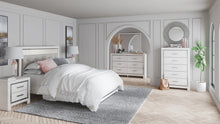 Load image into Gallery viewer, Altyra Queen Panel Bed with Mirrored Dresser, Chest and Nightstand