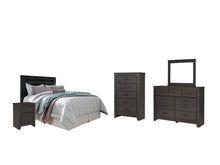 Load image into Gallery viewer, Brinxton King/California King Panel Headboard Bed with Mirrored Dresser, Chest and Nightstand