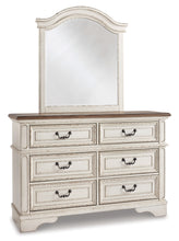 Load image into Gallery viewer, Realyn Full Panel Bed with Mirrored Dresser