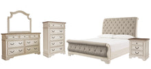Load image into Gallery viewer, Realyn Queen Sleigh Bed with Mirrored Dresser, Chest and Nightstand