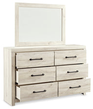 Load image into Gallery viewer, Cambeck Queen Panel Bed with 2 Storage Drawers with Mirrored Dresser and Nightstand