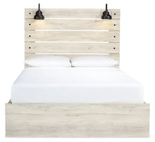 Load image into Gallery viewer, Cambeck Queen Panel Bed with 2 Storage Drawers with Mirrored Dresser and Nightstand