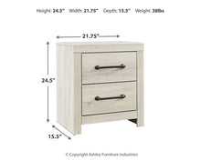 Load image into Gallery viewer, Cambeck Queen Panel Bed with 2 Storage Drawers with Mirrored Dresser and Nightstand