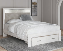 Load image into Gallery viewer, Altyra Queen Upholstered Storage Bed with Mirrored Dresser and Nightstand