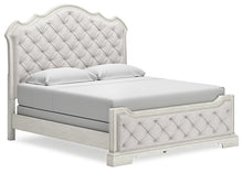 Load image into Gallery viewer, Arlendyne California King Upholstered Bed with Mirrored Dresser, Chest and Nightstand