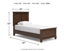 Load image into Gallery viewer, Danabrin Twin Panel Bed with Mirrored Dresser
