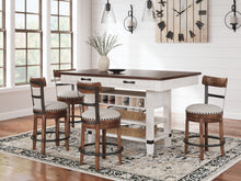 Load image into Gallery viewer, Valebeck Counter Height Dining Table and 4 Barstools