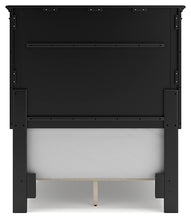 Load image into Gallery viewer, Lanolee Twin Panel Bed with Mirrored Dresser, Chest and Nightstand