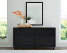 Load image into Gallery viewer, Danziar King Panel Bed with Mirrored Dresser