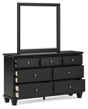 Load image into Gallery viewer, Lanolee Full Panel Bed with Mirrored Dresser, Chest and Nightstand