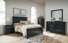 Load image into Gallery viewer, Lanolee Full Panel Bed with Mirrored Dresser, Chest and Nightstand