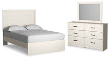 Load image into Gallery viewer, Stelsie Full Panel Bed with Mirrored Dresser