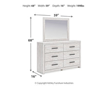 Load image into Gallery viewer, Cayboni King Panel Bed with Mirrored Dresser