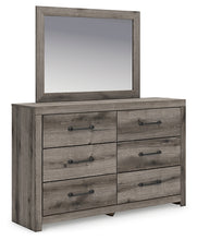 Load image into Gallery viewer, Graystorm King Panel Bed with Mirrored Dresser