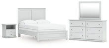 Load image into Gallery viewer, Bostwick Shoals Full Panel Bed with Mirrored Dresser and Nightstand