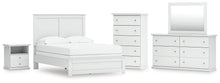 Load image into Gallery viewer, Bostwick Shoals Full Panel Bed with Mirrored Dresser, Chest and Nightstand