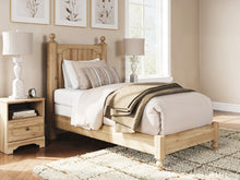 Load image into Gallery viewer, Aleaport Twin Panel Bed with Mirrored Dresser and Nightstand