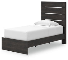 Load image into Gallery viewer, Hollivern Twin Panel Storage Bed with Mirrored Dresser