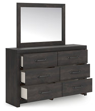 Load image into Gallery viewer, Hollivern King Panel Bed with Mirrored Dresser