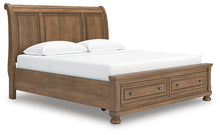 Load image into Gallery viewer, Feddinger King Storage Sleigh Bed with Mirrored Dresser, Chest and Nightstand