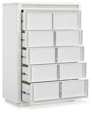 Load image into Gallery viewer, Chalanna King Upholstered Storage Bed with Mirrored Dresser, Chest and Nightstand