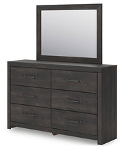 Load image into Gallery viewer, Hollivern Full Panel Bed with Mirrored Dresser and Nightstand