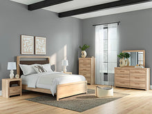 Load image into Gallery viewer, Kinlanni Queen Upholstered Panel Bed, Dresser and Mirror