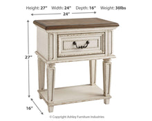 Load image into Gallery viewer, Realyn One Drawer Night Stand