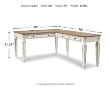Load image into Gallery viewer, Realyn 2-Piece Home Office Desk