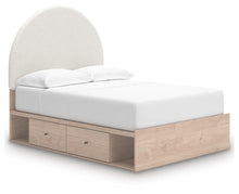 Load image into Gallery viewer, Arloster Full Upholstered Panel Bed with Storage
