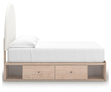 Load image into Gallery viewer, Arloster Full Upholstered Panel Bed with Storage