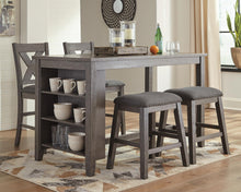 Load image into Gallery viewer, Caitbrook Counter Height Dining Table and 4 Barstools
