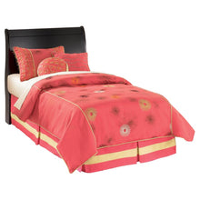 Load image into Gallery viewer, Huey Vineyard Twin Sleigh Headboard Bed with Mirrored Dresser, Chest and Nightstand
