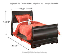 Load image into Gallery viewer, Huey Vineyard Twin Sleigh Bed with Mirrored Dresser