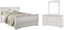 Load image into Gallery viewer, Anarasia Queen Sleigh Bed with Mirrored Dresser