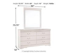 Load image into Gallery viewer, Anarasia Queen Sleigh Bed with Mirrored Dresser