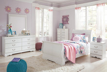 Load image into Gallery viewer, Anarasia Twin Sleigh Bed with Mirrored Dresser, Chest and Nightstand