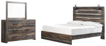 Load image into Gallery viewer, Drystan King Panel Bed with Mirrored Dresser